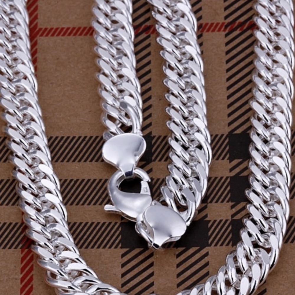 925 sterling silver necklace Horsewhip Chain - Picture 5 of 6